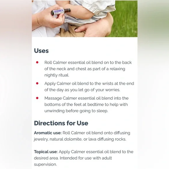 Calmer Restful Blend Essential Oil Roll-On Bottle, doTERRA, 10ml - Picture 11 of 14